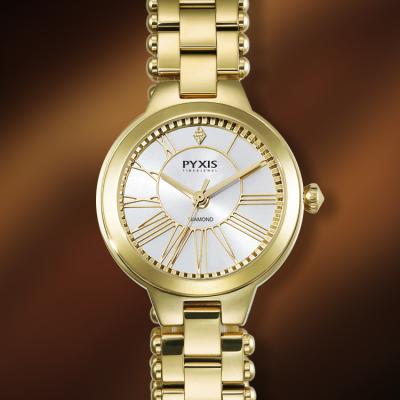 China Waterproof One Bracelet Diamond Watch Stainless Steel Gold Tone Women's Quartz Polished Both Wristwatches Category for sale