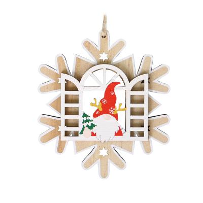 China America Creative Christmas Tree Decoration Props Christmas Party Wooden Crafts Living Room Wall Home Wall Pendant for sale