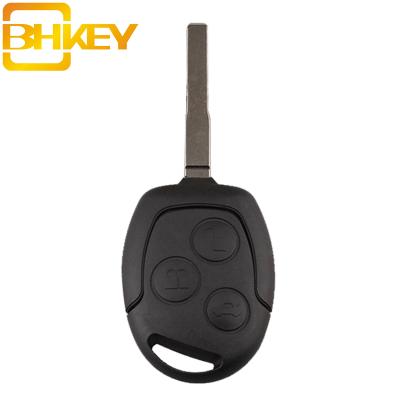 China ABS & Melting Remote Key Shell Replacement For Ford Fiesta Blade Metal 3 Buttons Car Uncut White Key Case Auto Parts for sale