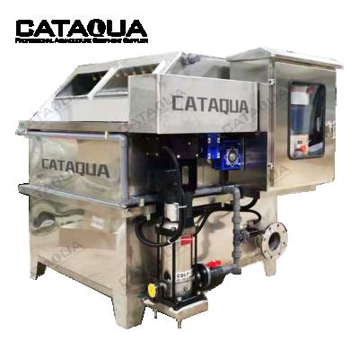 China Remove Solids CATAQUA Ras Fish Farming Equipment Waste Water Treatment Machinery Hanging Rotary Drum Filter For Sale for sale