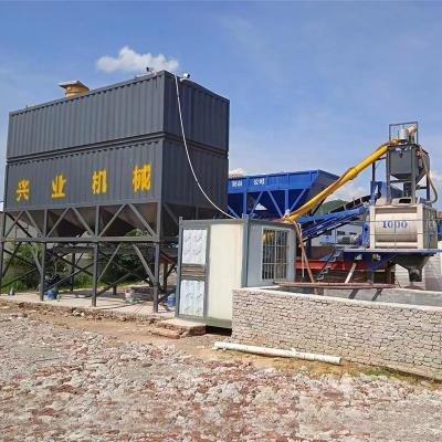 China Small Double Axles Stores Building Material Mobile Wet Mixer Electric Wet Mixer Concrete Batching Mixing Plant for sale