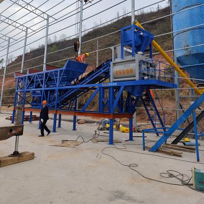 China Roads Cement Concrete Mixing Machines 30 m3/h YHZS Batching Plant In Cambodia for sale