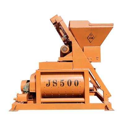 China Road Construction Equipment Twin JS500 Mini Shaft Concrete Mixer Machine With Factory Price for sale