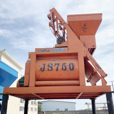 China Roads China Manufacturer JS750 Twin Shaft Concrete Mixer Machine For Ethiopia for sale