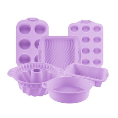 China Wholesale Reusable Disposable Nonstick Silicone Mold Edible Diy Cake Molds Kits for sale