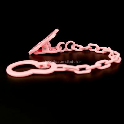 China BPA free 2016 custom wholesale food grade silicone nipple baby pacifier clip for sale