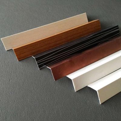 China Fireproof Laminated Profile L Corner PVC Profile for sale