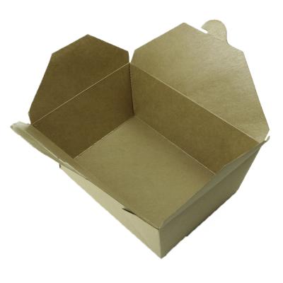 China Disposable Material Kraft Boxes With Waterproof Coating Paper Container for sale