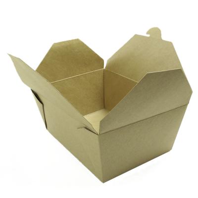 China Disposable Special Material Made Kraft Paper Lunch Container for sale