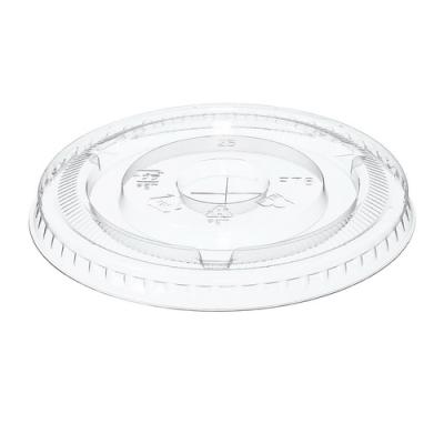 China 78mm Caliber Cup Lids D78 Plastic Flat Cutlery Flat Lid for sale