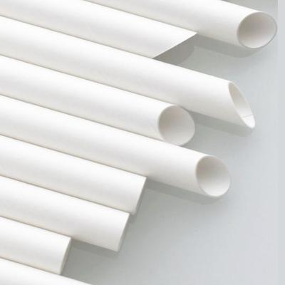 China 10mm Disposable Flat End Bubble Tea Paper Boba Straw for sale