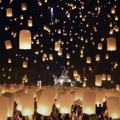 China Chinese Gift China Kongming Wishing Lantern No Flame Sky Lantern Flying Sky Paper Lantern Christmas PARTY for sale