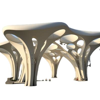 China Lightweight GFRC GRC Fiberglass Reinforced Exterior Decorative Canopy Concrete Pavilion for sale