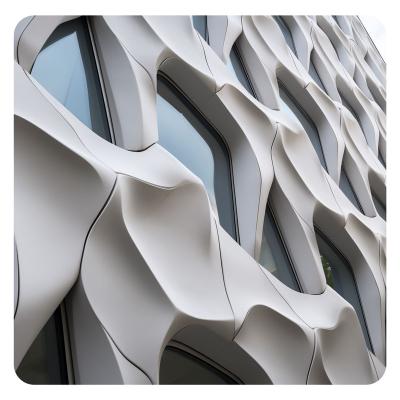 China Modern Factory Produce Building Outside Facade Decoration GRC Perforated Wall Panel For Opera House for sale