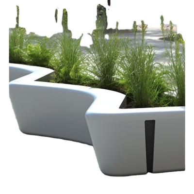 China GFRC Modern Beautifully Designed Light White Irregular Shaped Planter For Garden Decoration for sale