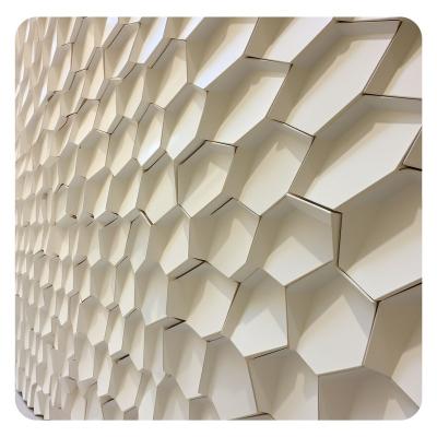 China Good Reputation Modern Lightweight GFRC White Hexagonal Panels For Museums for sale