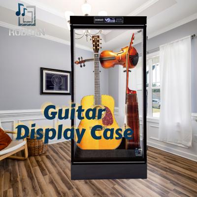 China Wooden Alloy Guitar Display Case Display Box Protect Durable Investment Sale Guitar Display Cases for sale