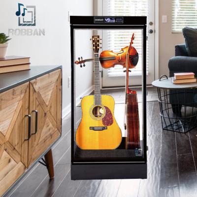 China Free Standing Alloy Guitar Display Case Available Pedestal Safe Attractive Guitar Display Cases for sale