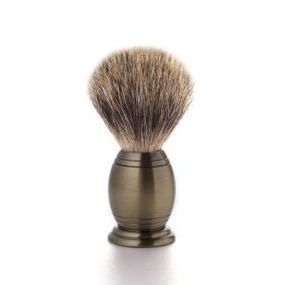 China High Quality Soft Shaving Brush Men's Shaving Brush High Quality Soft Metal Plating Eco Handle Metal Plating Hair Shaving Brush Badger Facial Beard Tooling for sale