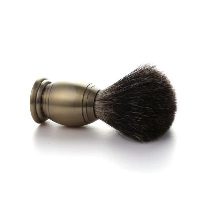 China Shaving Brush Customize Package Engrave Logo Metal Handle Pure Badger Natural Synthetic Hair Men's Shaving Brush for sale