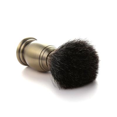 China Boar Bristle Finger Beard Brush Barber Cleaning Brush Metal Handle Hair Barber Pro Men Shaving Face Shaving Brush for Grooming for sale