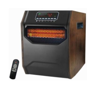 China Classic Factory Customized Hardware Wood Smokeless Heater 6 Element Infrared Portable Heater With Wood Sides for sale