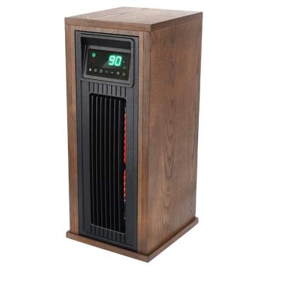 China Hot Sale 1000W 1500W Tower Fast Heating Home Electric Wood Space Heater High Quality Overheating Protection for sale