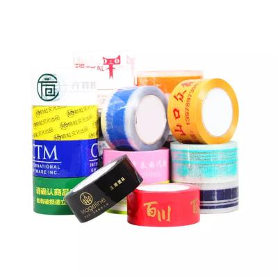 China Various Colors and Specifications Hot Selling Waterproof BOPP Logo Printed Packing Tape Custom Made for sale