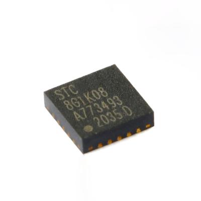 China Genuine factory standards original STC8G1K08-38I-QFN20 enhanced microcontroller 1T 8051 microcontroller MCU for sale