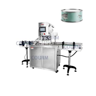 China COURM Automatic fruit drink canned milk powder can spice pet food metal aluminum can filling capping machine for sale