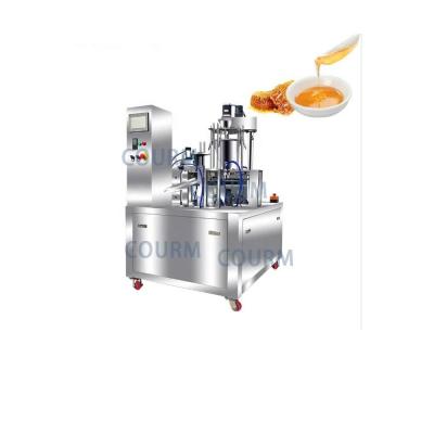 China COURM automatic rotary blister cup filling and sealing machine for honey packing equipment high quality for sale