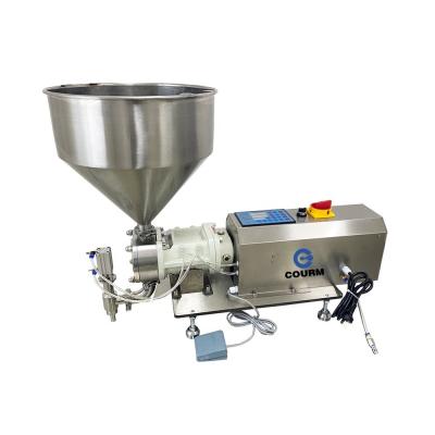 China Hot selling semi-automatic filling machine nozzle bag cream oil-water liquid filling machine vial jar glass bottle for sale