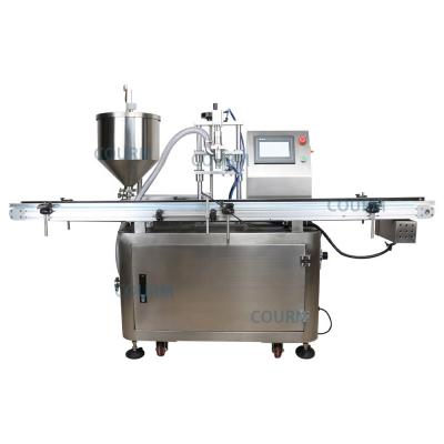 China Single head servo rotor pump automatic liquid juice beverage beverage milk quantitative filling machine production line for sale