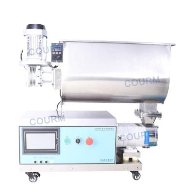 China Semi automatic stirring heating hot pot bottom material beef chocolate stainless steel cam-rotor pump timing filling machine for sale