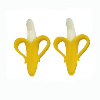 China High Quality Silicone Toothbrush And Environmentally Safe Baby Teether Teething Ring for sale