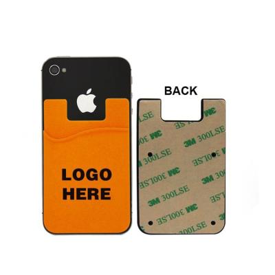 China New product promotional Sticker silicone smart wallet mobile/cell phone credit card holder for sale