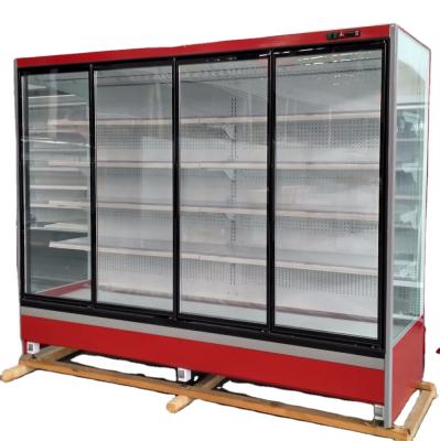 China Single-temperature Supermarket Display Glas Door Multidecks Fridge Exterior for sale