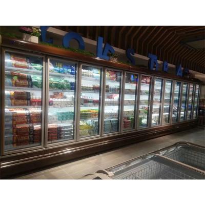 China Popular Single-temperature Multi-deck Glass Refrigerated Display Cabinet Refrigerator Counters For Sale for sale