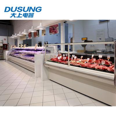 China Dual-temperature Food Deli Bread Meat Display Case Fridge Chiller Cooler for sale