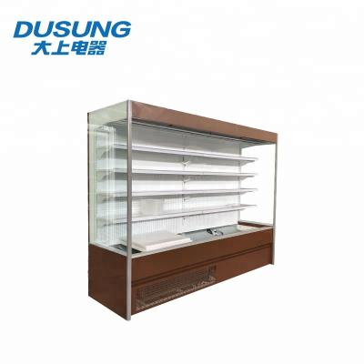 China Vertical Open Single-temperature Supermarket Refrigerator Dairy Drinks Showcase for sale