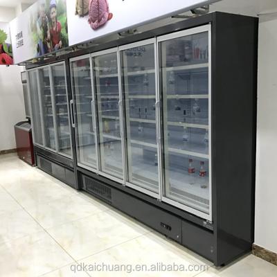 China Single-temperature Commercial Glass Door Upright Freezer Display Showcase Cabinet for sale