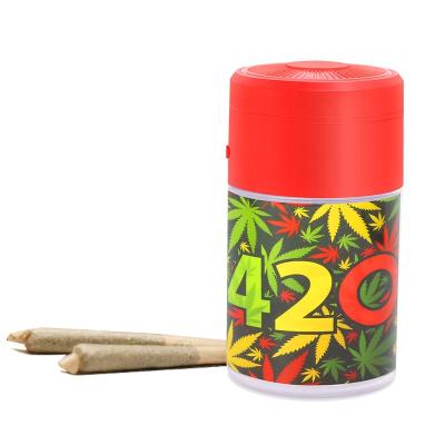 China Tobacco Weed Herb Multifunctional Grinding Smoking Grinder with Lamp Rechargeable 110ml Tobacco Storage Weed Grinder Jar for sale