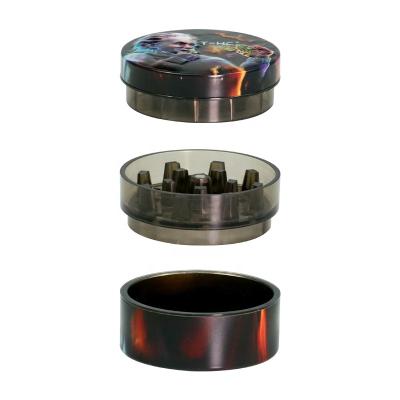 China Tpps+abs Plastic Matel Herb Weed 3 Parts Tobacco Grinder For Sale Diameter 55mm Tobacco Accessories Grinder for sale