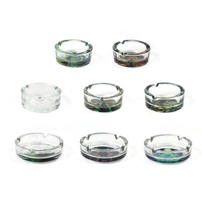 China SY-4517A Glass Suit For Glass Smoker Premium Crystal Glass Ashtray Portable Cigarette Cigar Ashtray Suit Men Women for sale