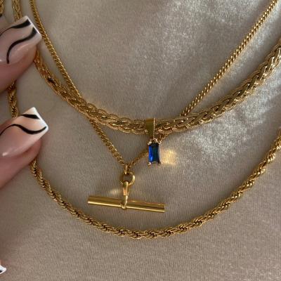 China African Designer Fashion Jewelry Gold Filled Zodiac Water Resistant Choker Enamel Necklace 2022 Summer New Environmentally Friendly For Women Girls for sale