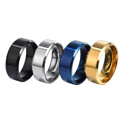 China Fashion 2021 Wholesale High Quality Environmentally Friendly Custom Jewelry Mask Men's Tungsten Ring Titanium Steel Plain Black Rings for sale