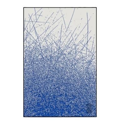 China New Classic / Postmodern J104 - 3D Blue Texture Art Prints Custom Made For Interior Decoration Hotel Wall Luxury Home Decor for sale