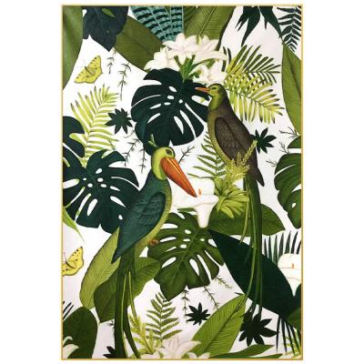 China American Style Tropical Plants and Birds Hand Paint Home Decor Interior Decoration Wall Decor for sale