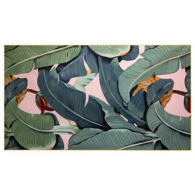 China American Style Tropical Plant Leaves Green Wall Painting Decor For Home Decoration Wall Art for sale