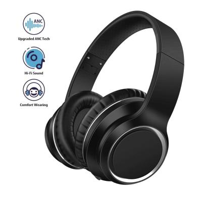 China Active Noise Canceling OEM Brand ANC V5.0 Stereo Hybrid Wireless Headphone HD Active Noise-cancelling Foldable Earphone for sale